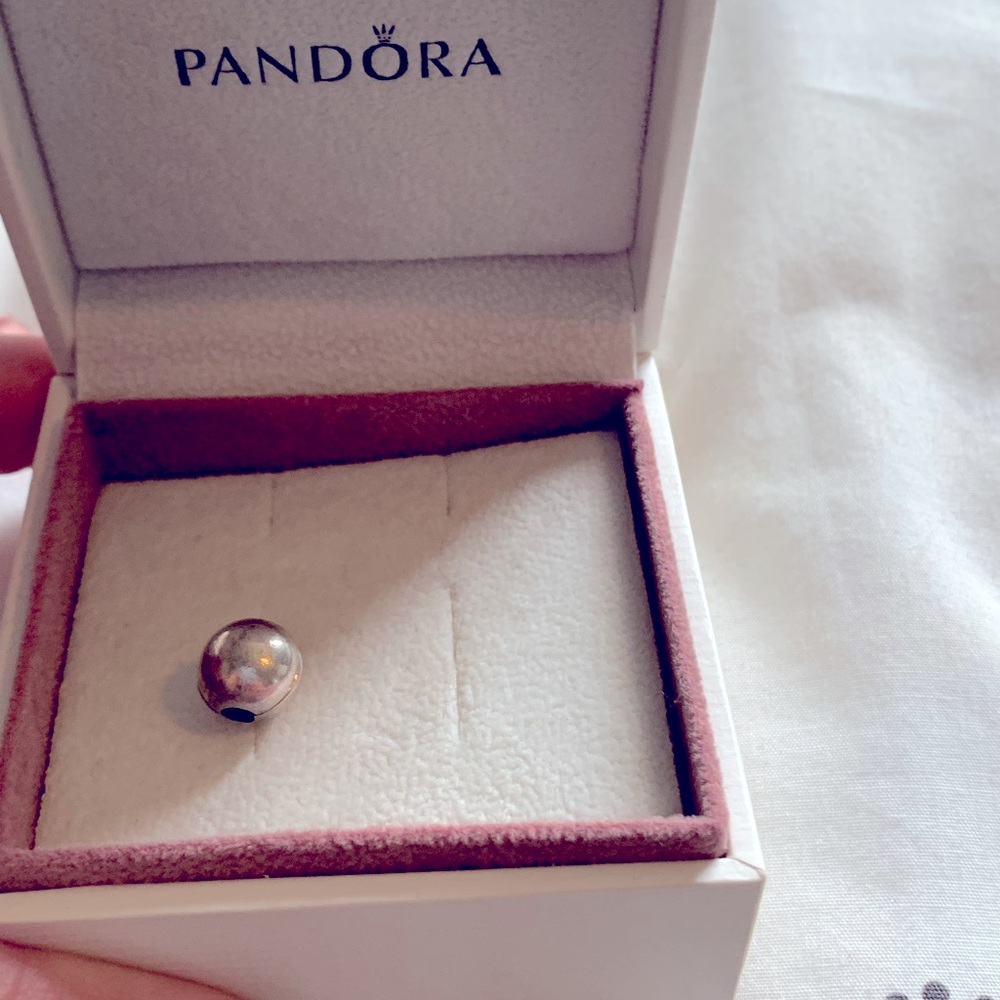 Pandora silver ball clip charm
